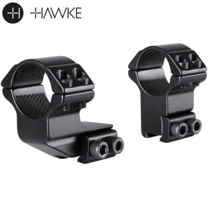 Hawke Tactical Monturas 1" 2PC 9-11mm (3⁄8”) Dovetail Extra Alta