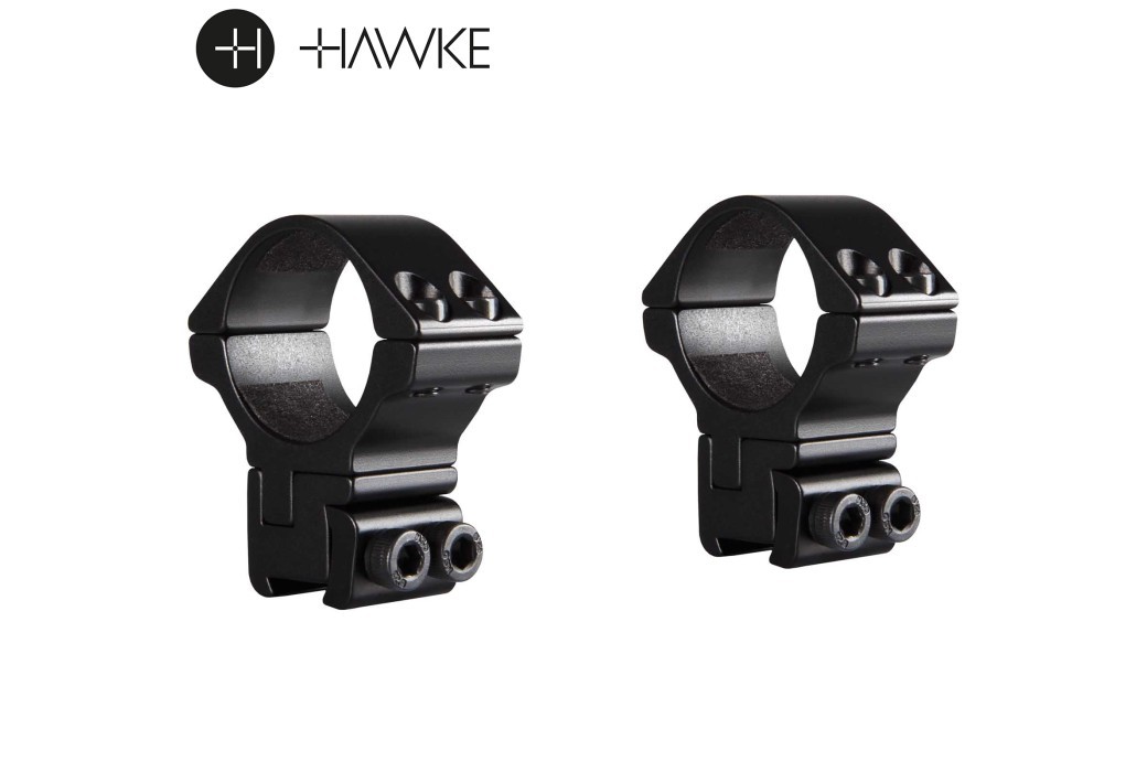 Hawke Tactical Ring Mounts 30mm 2PC 9-11mm Dovetail High