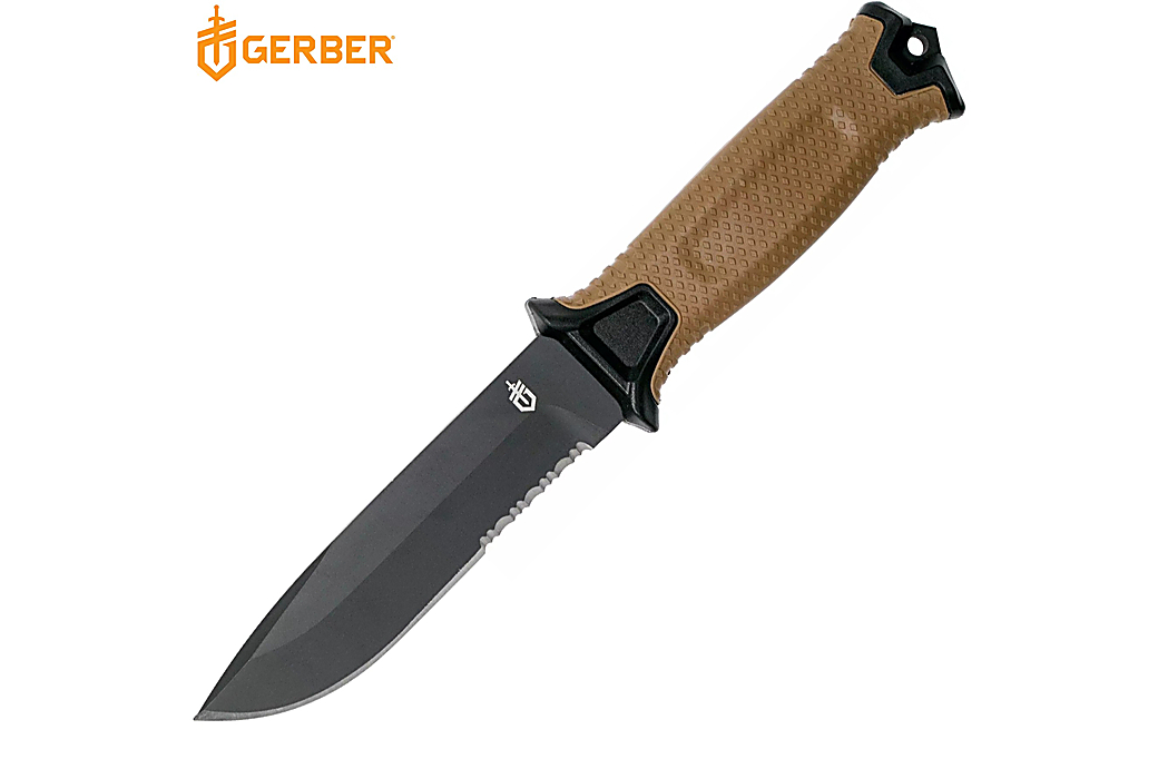 Gerber Couteau Strongarm Lame Sciée Coyote