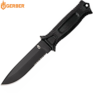 Gerber Couteau Strongarm Lame Sciée Noir