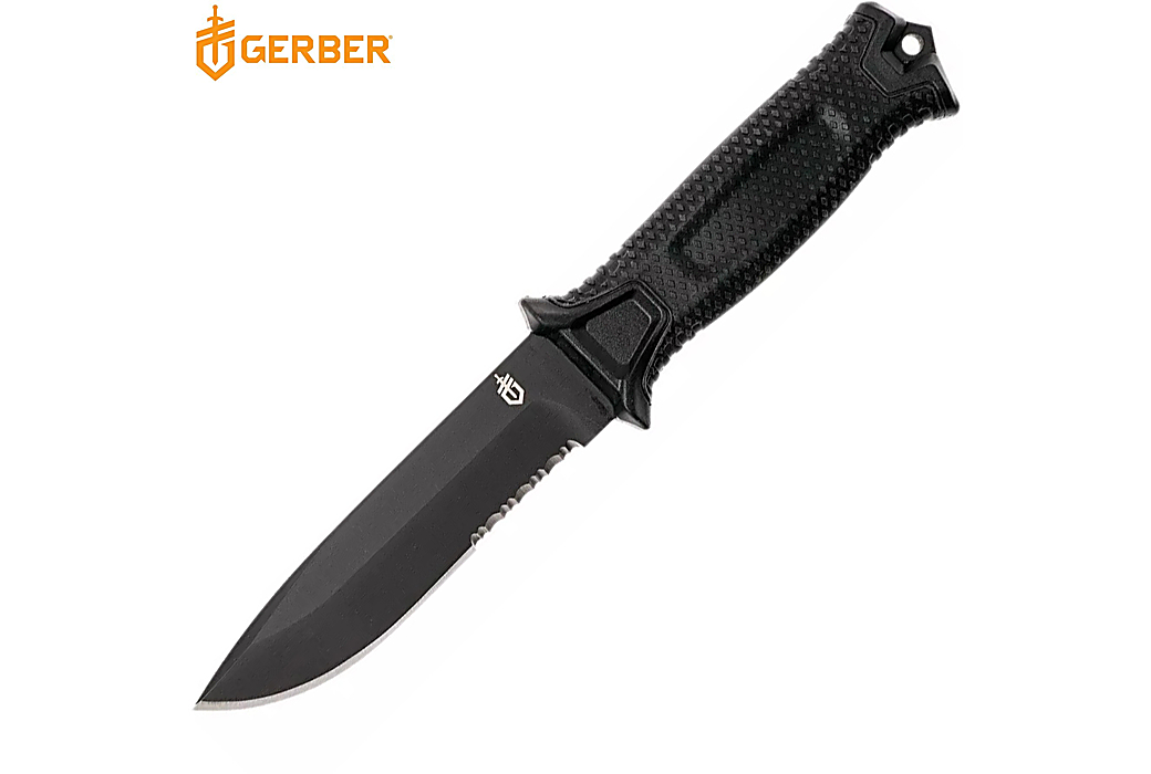 Gerber Couteau Strongarm Lame Sciée Noir