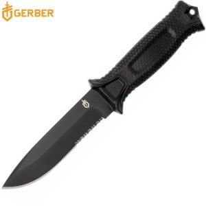 Gerber Knife Strongarm Blade with Serrated Edge Black