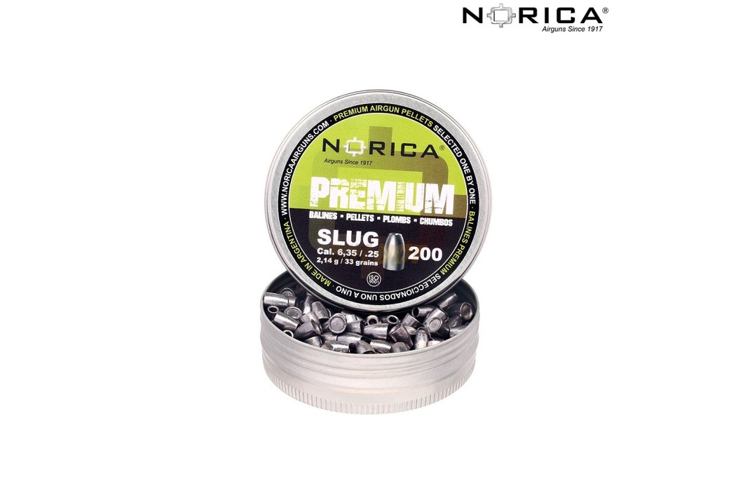 Pellets Norica Premium Slug 6.35mm (.25) 33gr 200pcs