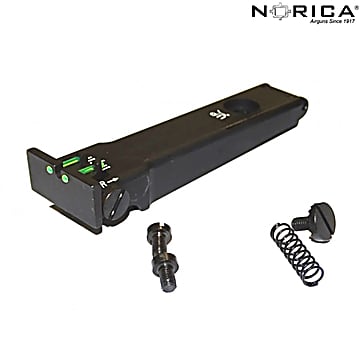 Norica Rear Sight Fiber Optic and Metal