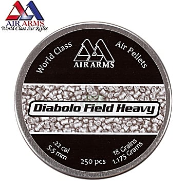 Air Gun Pellets Air Arms Diabolo Field Heavy 250pcs 5.52mm (.22)