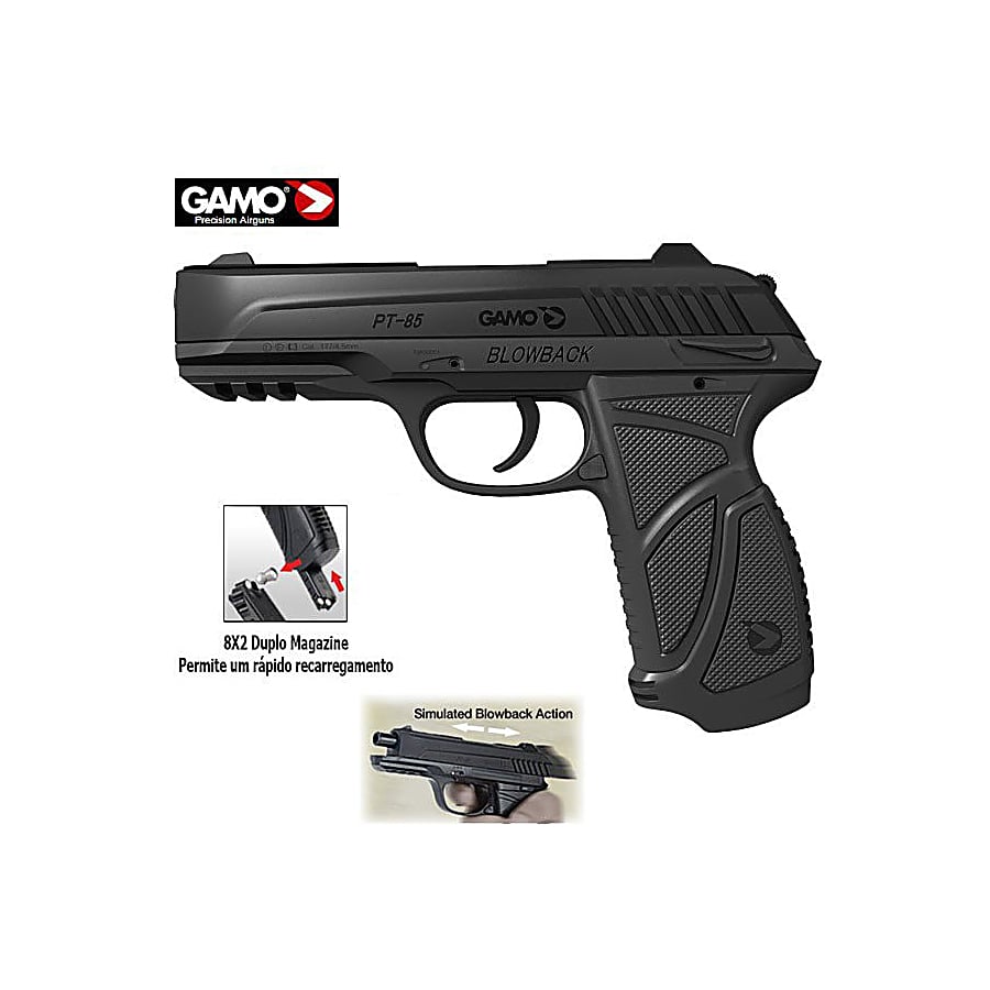 PT-85 Blowback CO2 Pellet Pistol .177 Cal. - GAMO