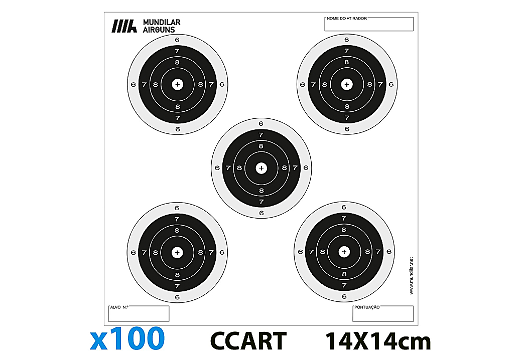 Alvos De Cartão Centros Ccart 100pcs 14X14CM