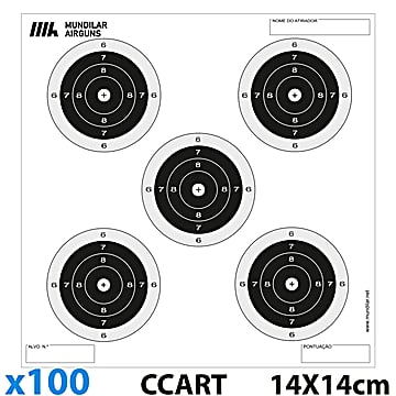 Alvos De Cartão Centros Ccart 100pcs 14X14CM