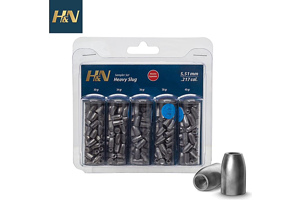 Air Gun Pellets H&N Heavy Sampler Slug HP 5.51mm (.217) Sampler Pack 150PCS