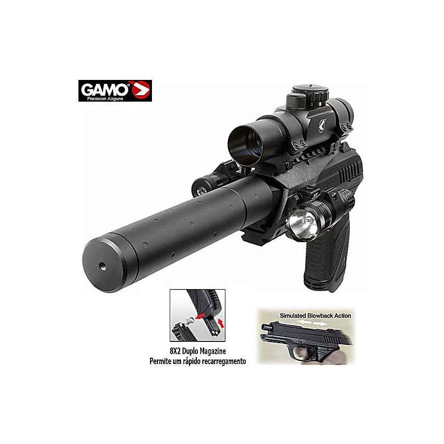 Buy Online Air Pistol Gamo Pt 85 Blowback Tactical From Gamo Shop Of Co2 Pistols Online Store Mundilar Airguns