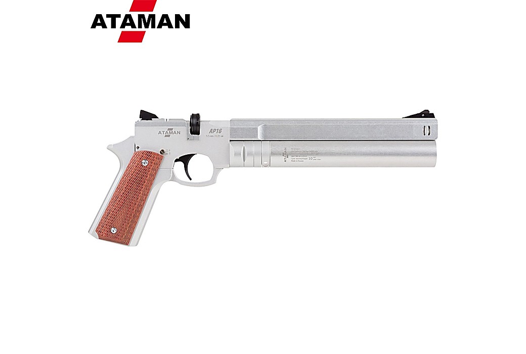 PCP Air Pistol Ataman AP16 Standard Silver