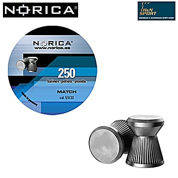 Air Gun Pellets Norica Match 5.50mm (.22) 250PCS