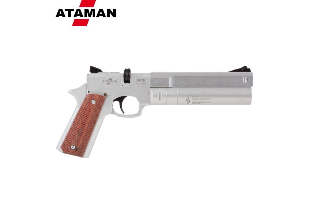 PCP Air Pistol Ataman AP16 Compact Silver