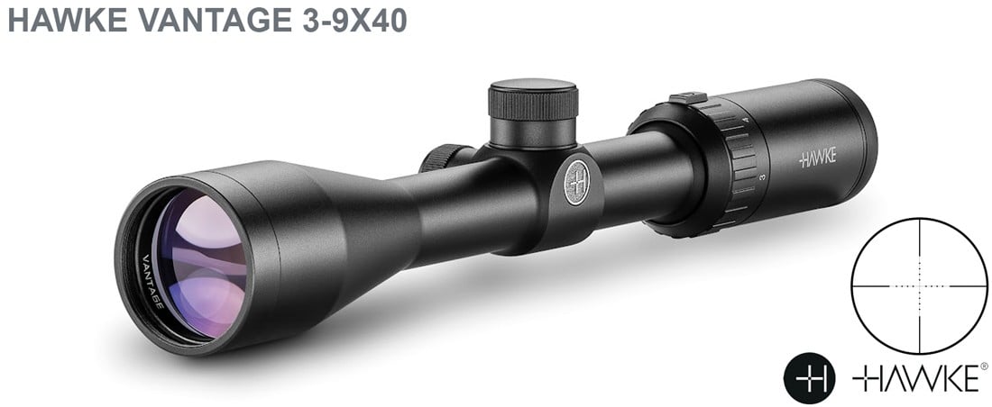 HAWKE VANTAGE 3-9X40 + 2PC MEDIUM MOUNTS