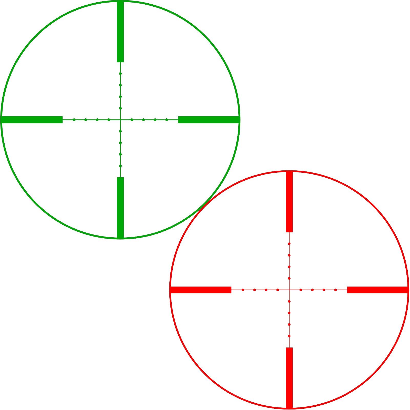 Mil Dot IR (Red/Green)