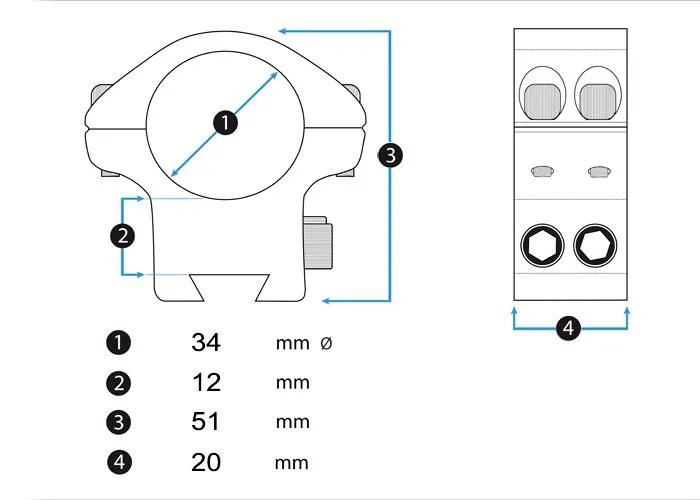 Element Optics - Accu-Lite Scope Rings 30 MM (Picatinny)